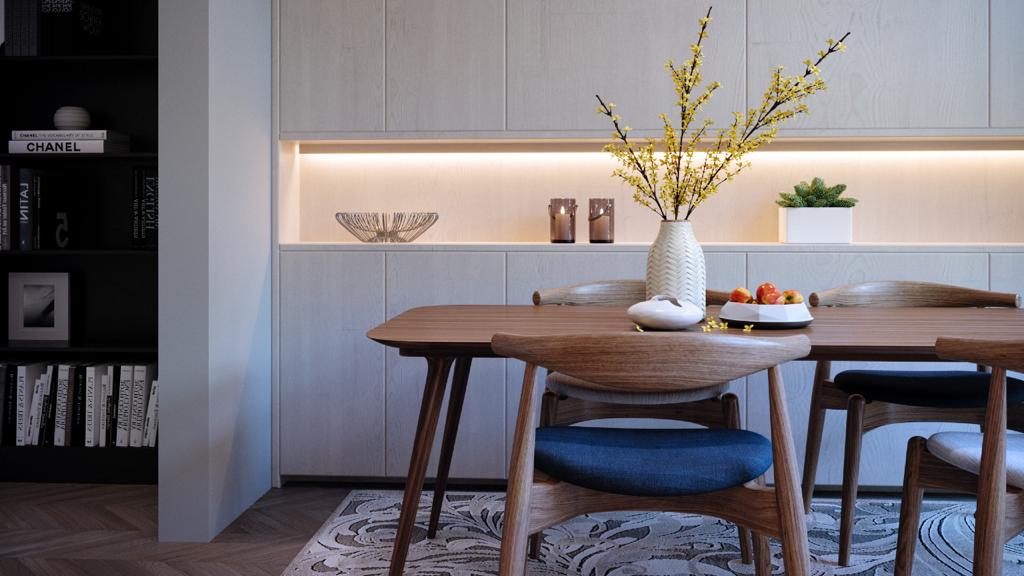Contemporary dining room interior